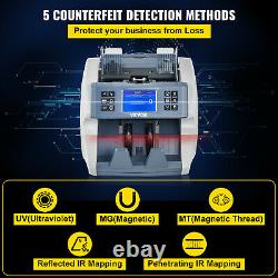 VEVOR Bill Counter Cash Currency Counting with UV MG & IR Counterfeit Detector