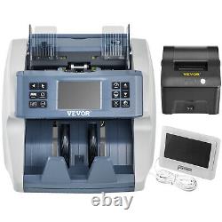 VEVOR Money Bill Counter Cash Currency Counting UV MG & IR with External Display