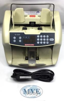 VINTAGE SEMACON S-1225 PREMIUM BANK GRADE CURRENCY MONEY COUNTER With POWER CORD